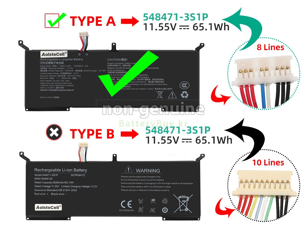 AolsteCell GFFD326 대체 배터리