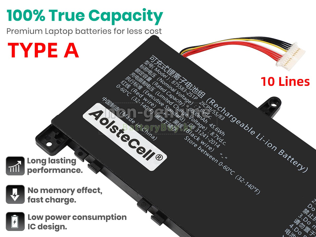 AolsteCell 875583-2S 대체 배터리