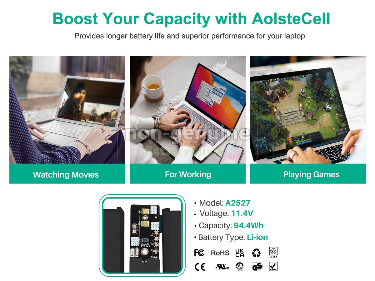 Apple A2485 대체 배터리