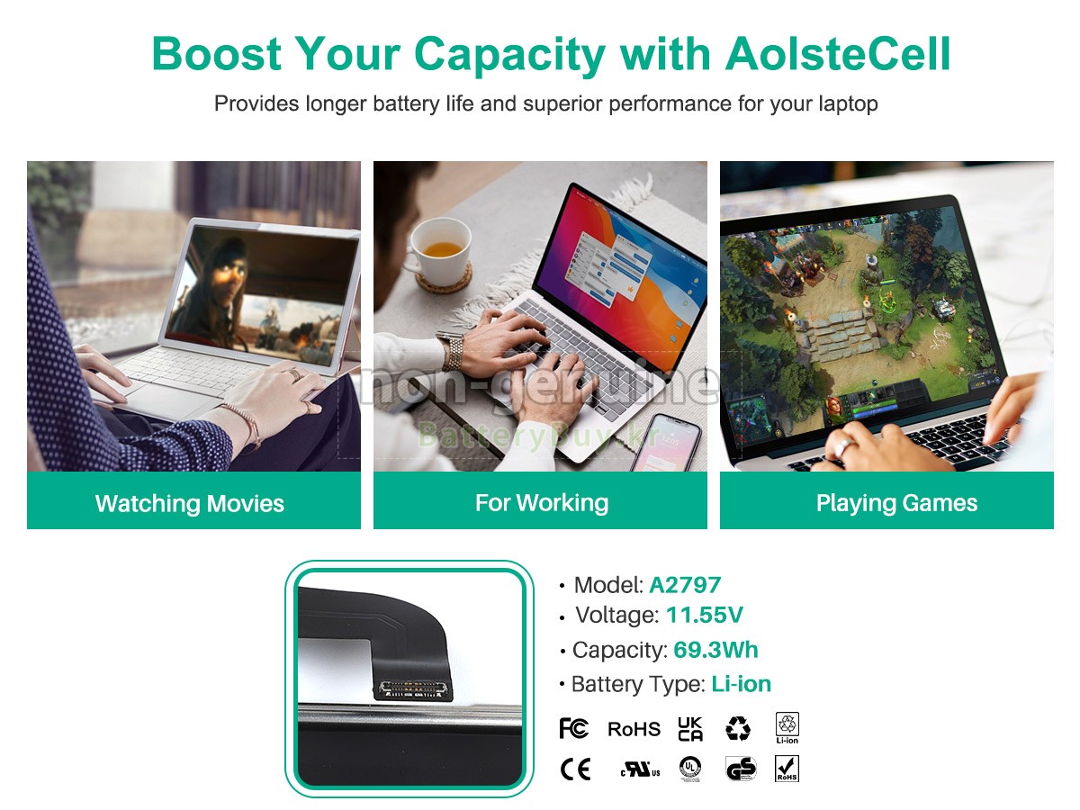 Apple A2941 EMC 8301 대체 배터리