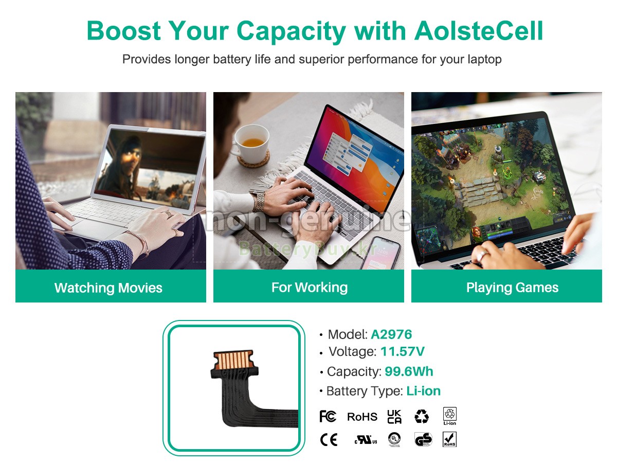 Apple A2976 대체 배터리