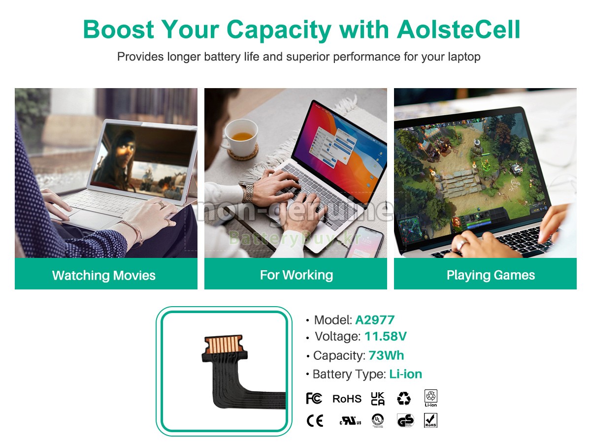 Apple A2992 대체 배터리