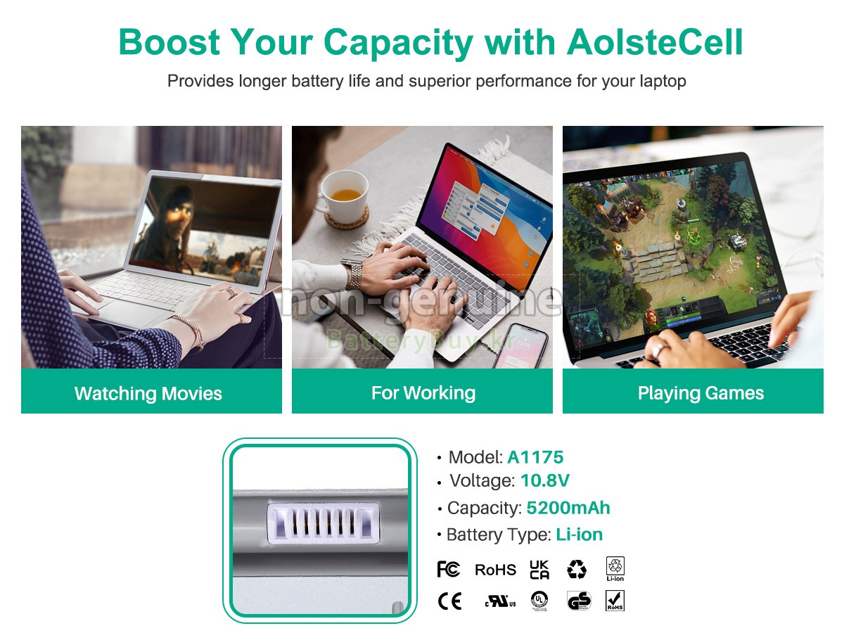 Apple A1175 대체 배터리