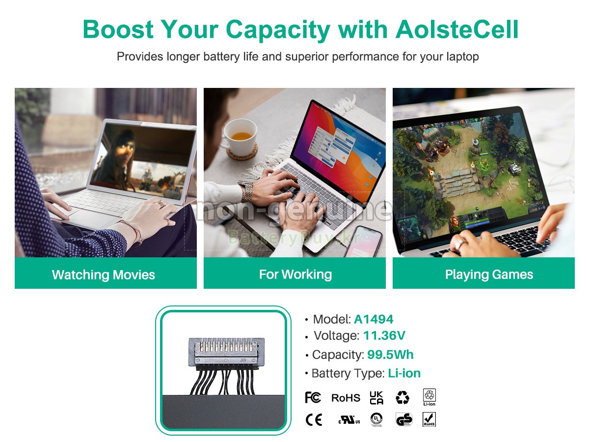 Apple MGXC2LL/A 대체 배터리