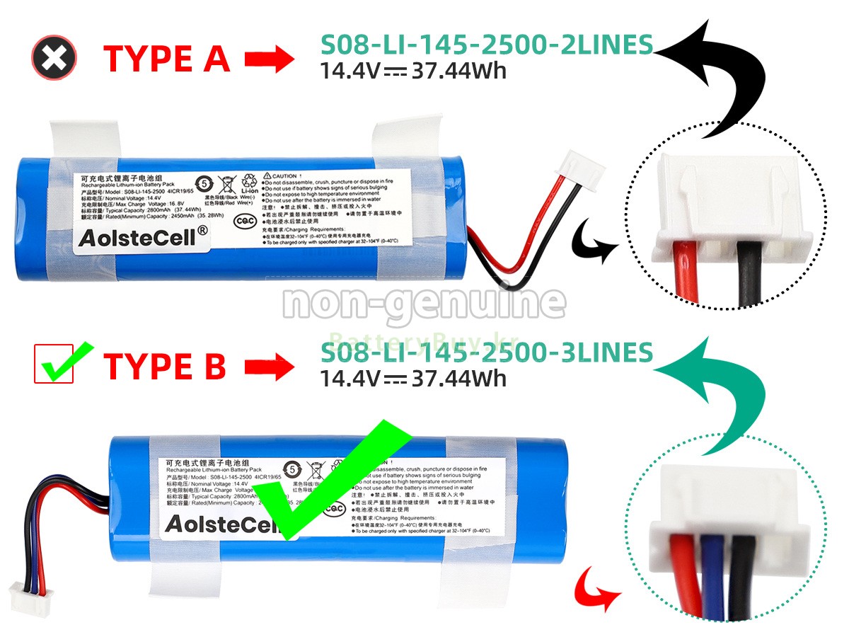 Ecovacs DK36 대체 배터리