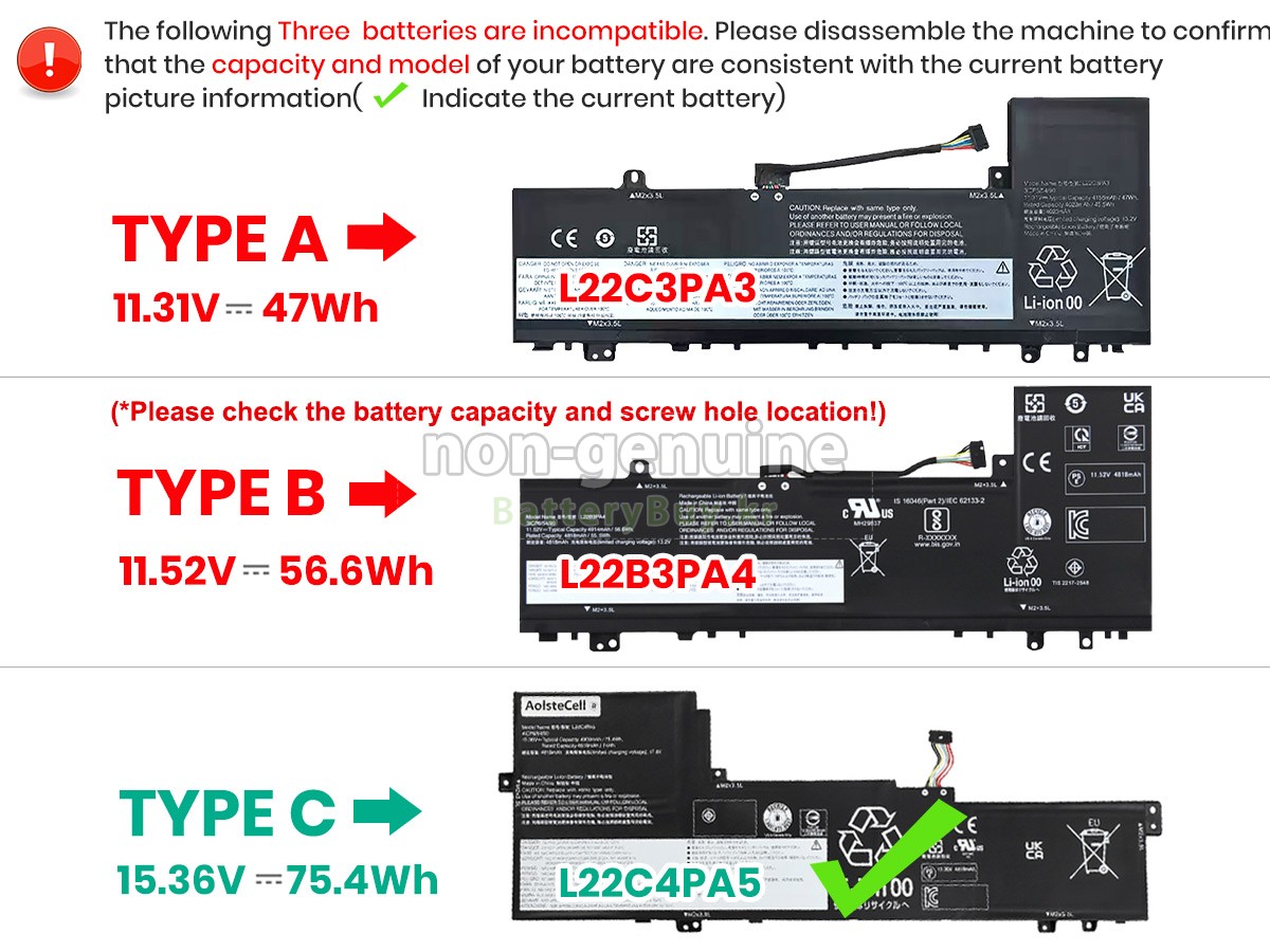 Lenovo IdeaPad SLIM 5 16ABR8-82XG 대체 배터리